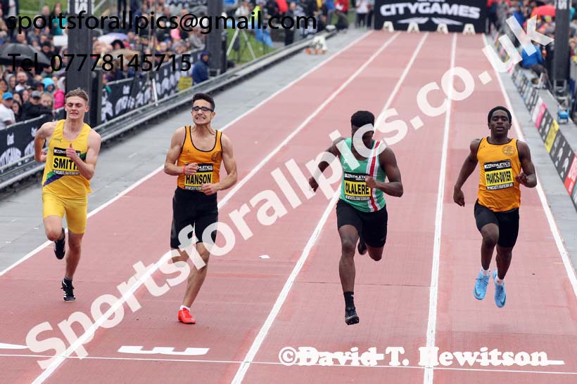 English Schools boys 150 metres, 2018 Great North CityGames. Photo: David T. Hewitson/Sports for All Pics